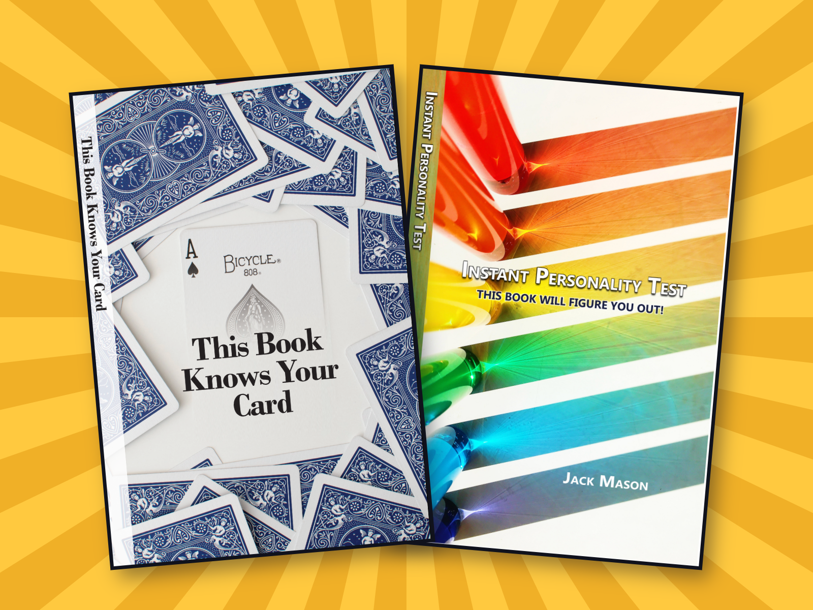 Both book tests — This Book Knows Your Card and Instant Personality Test